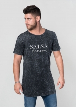 Salsa dancer acid wash man t-shirt