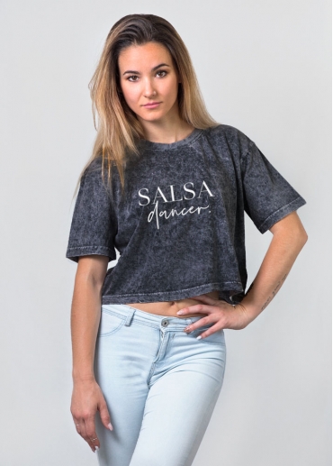 Salsa dancer acid wash t-shirt