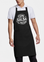 Black apron "With sauce everything tastes better"