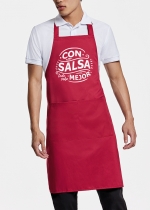 Pink apron "With sauce everything tastes better"