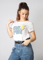 White girl power t-shirt