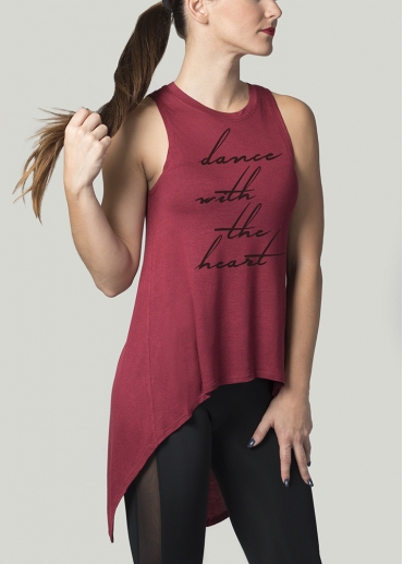 "Dance with the heart" burgundy t-shirt